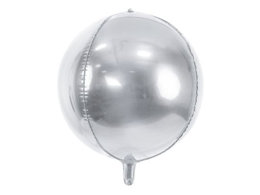 Picture of FOIL BALLOON OMBRE BALL SILVER 18 INCH